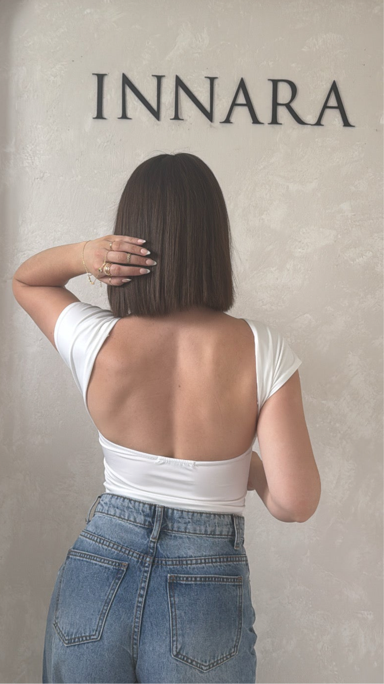 Top dos nu blanc