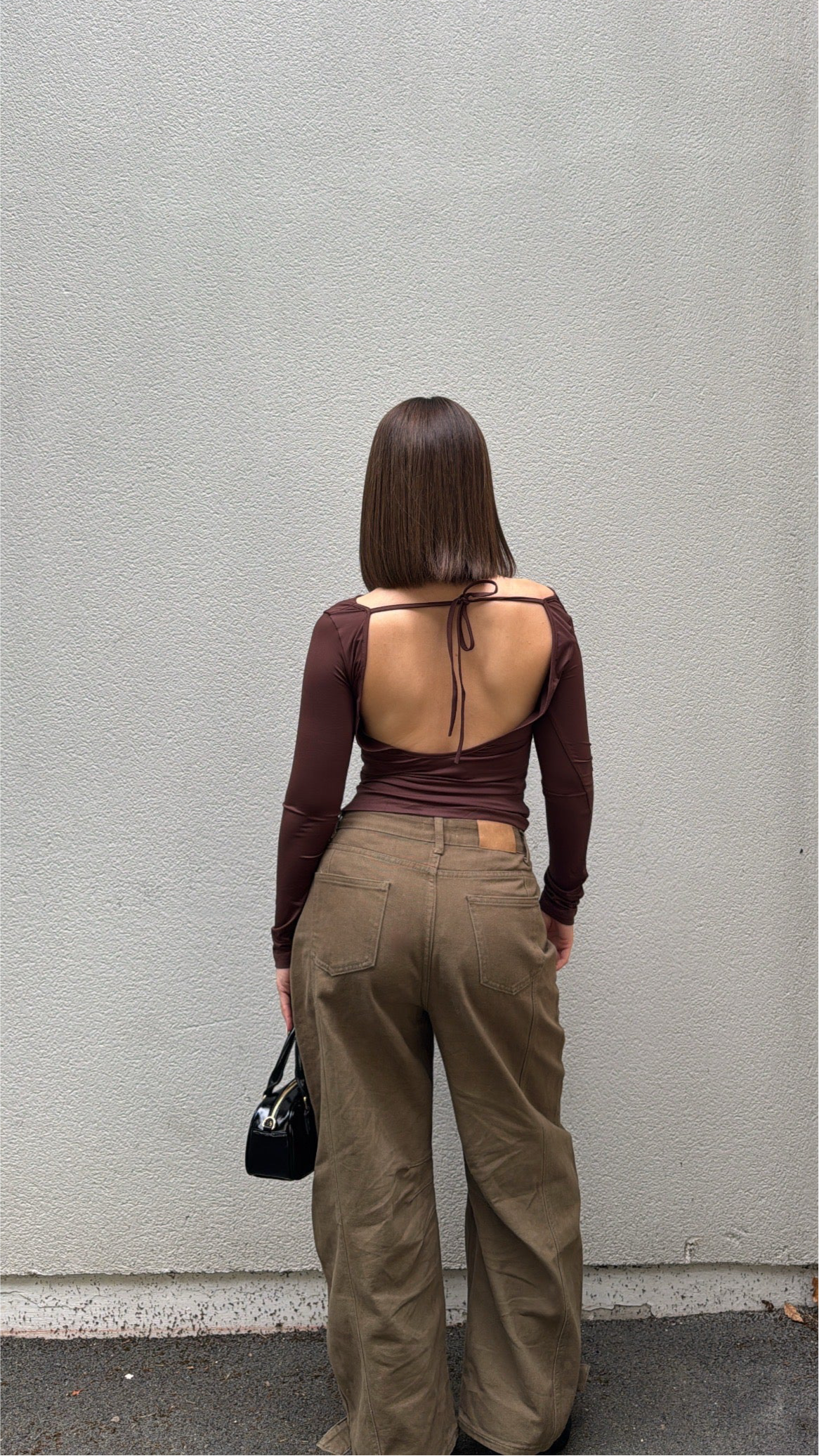 Top dos nu - Marron
