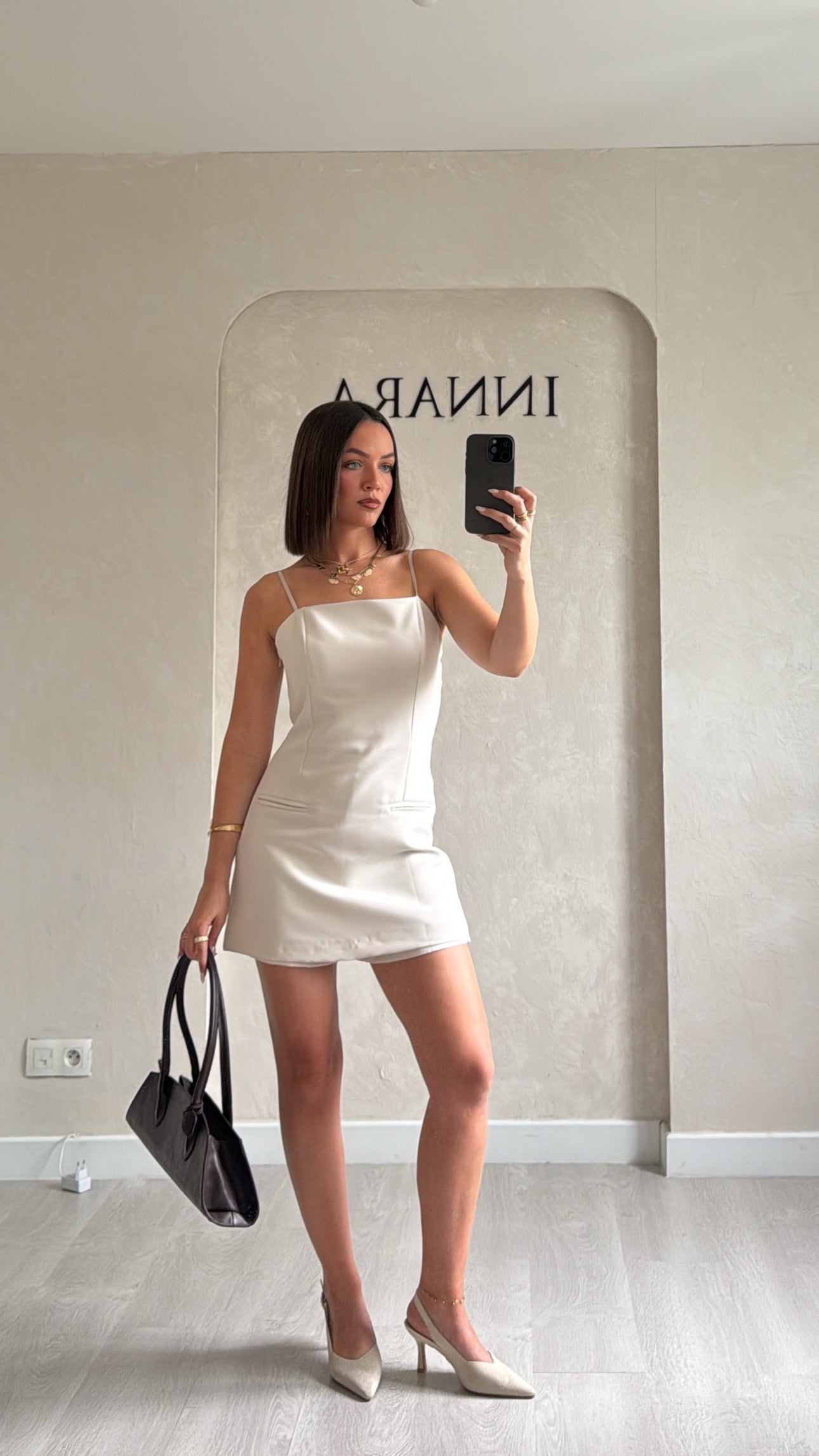 Robe combi-short - Écru