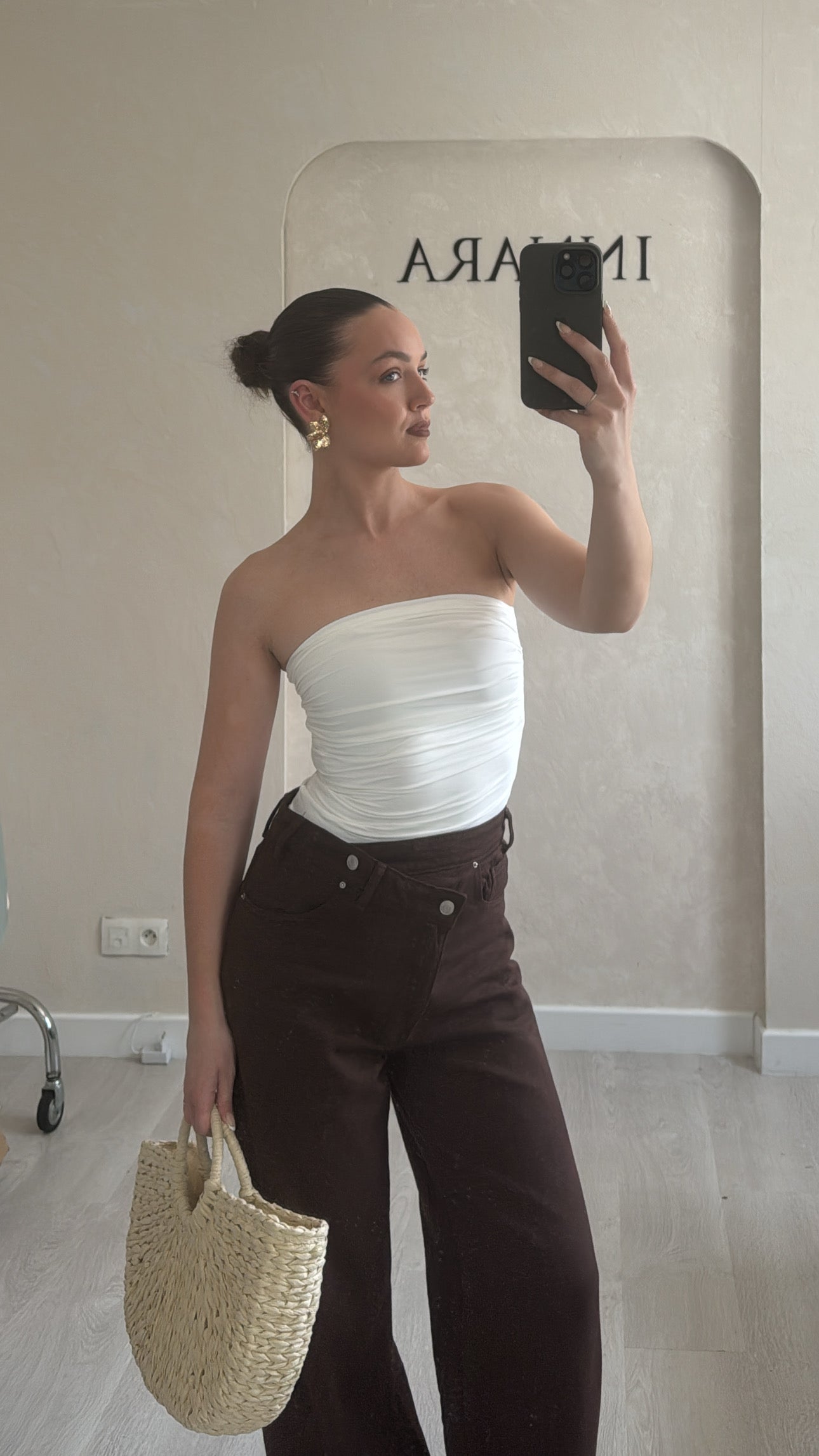 Body bustier drapé blanc