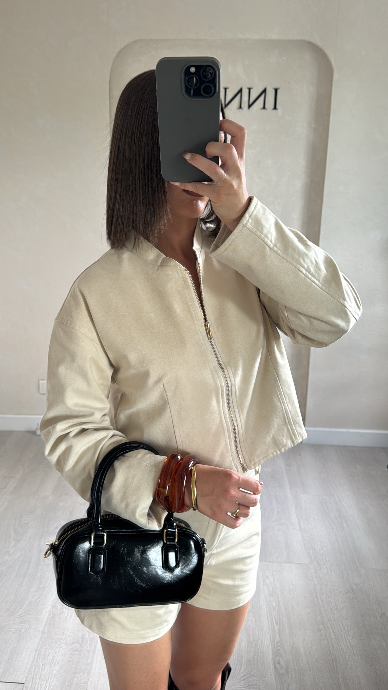 Veste en daim - Beige