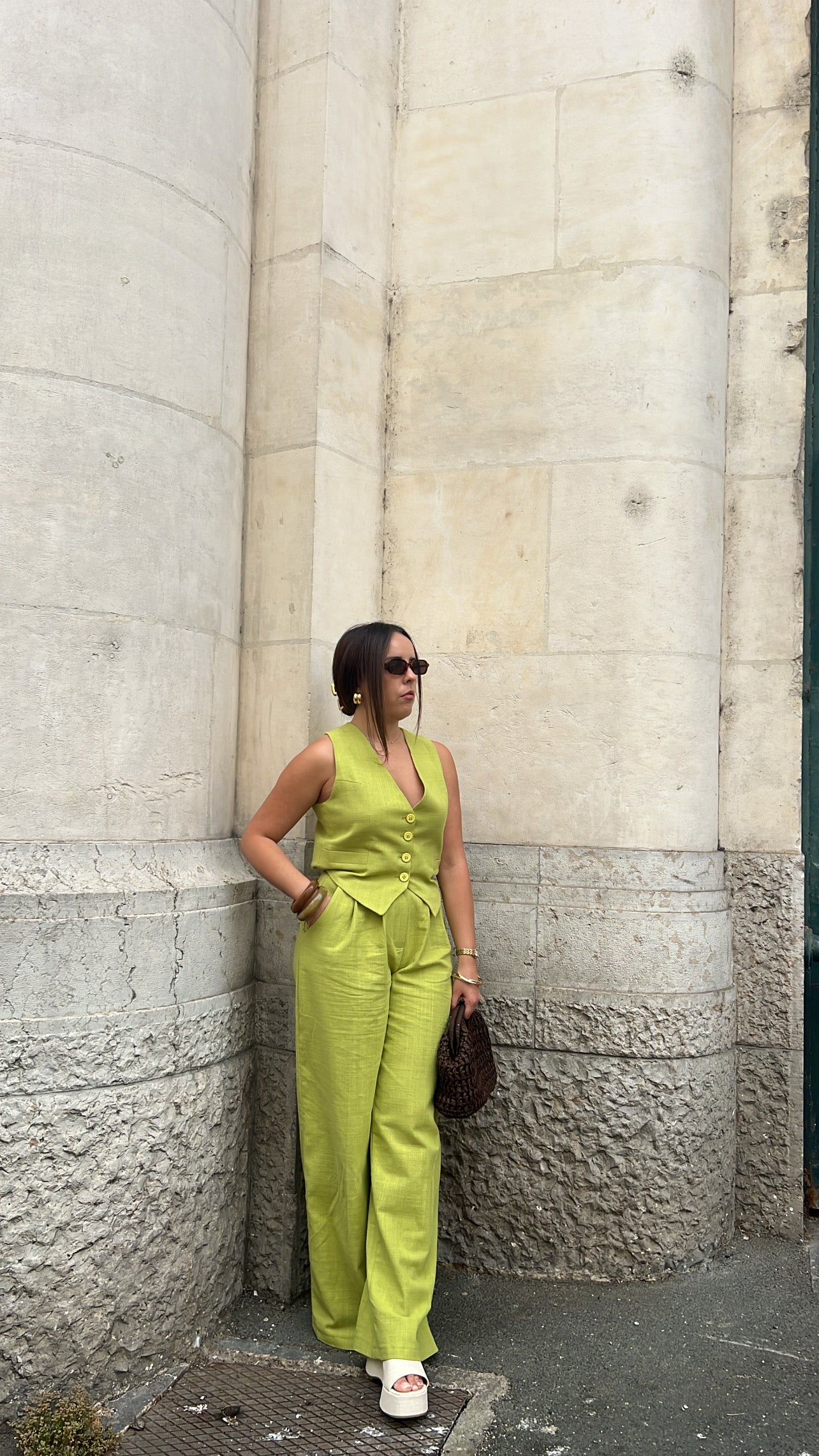 Ensemble boléro avec pantalon - Vert