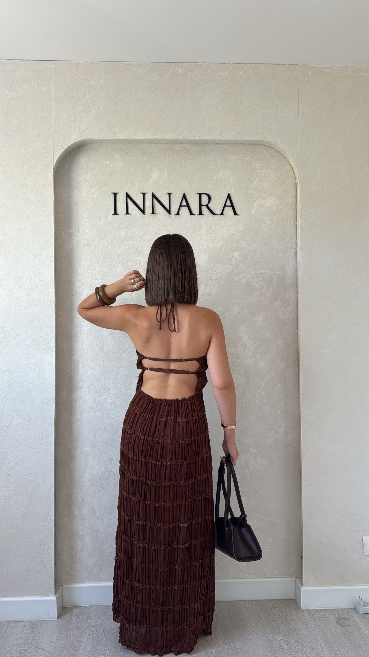 Robe dos nu chocolat