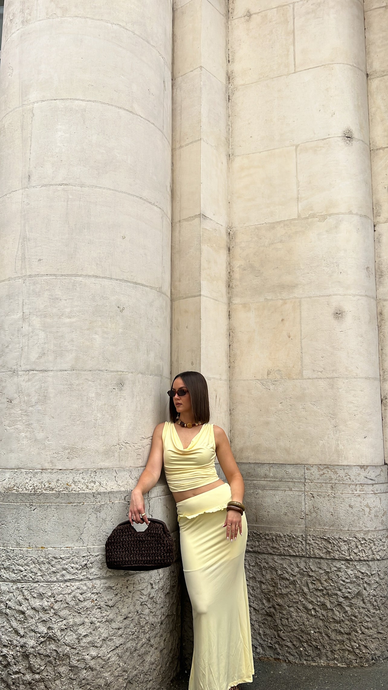 Top avec col - Jaune