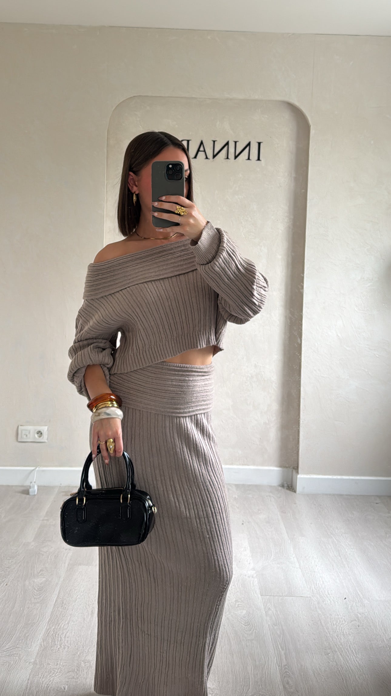 Ensemble Pull & Jupe - Beige