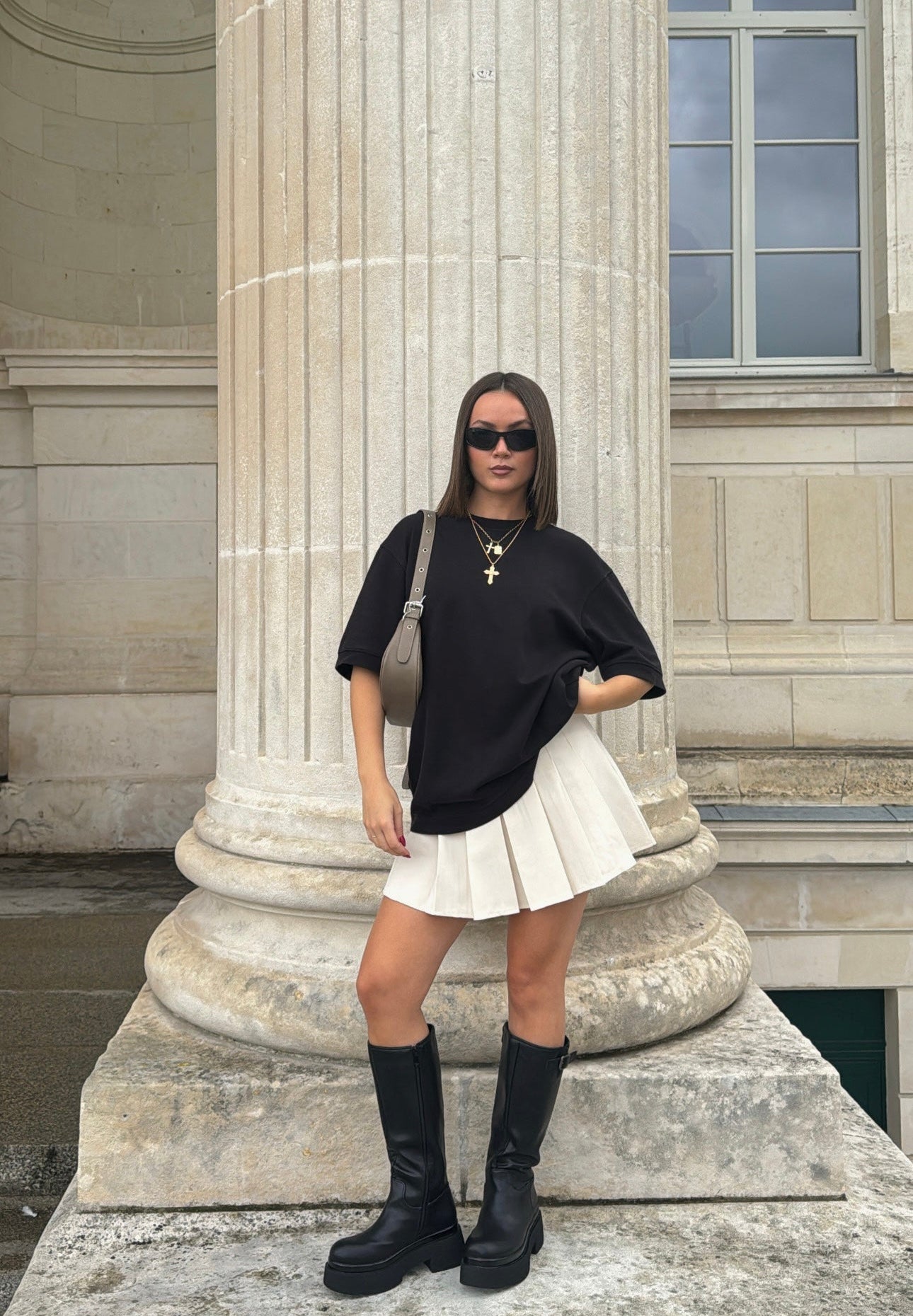 Jupe plissée - Beige