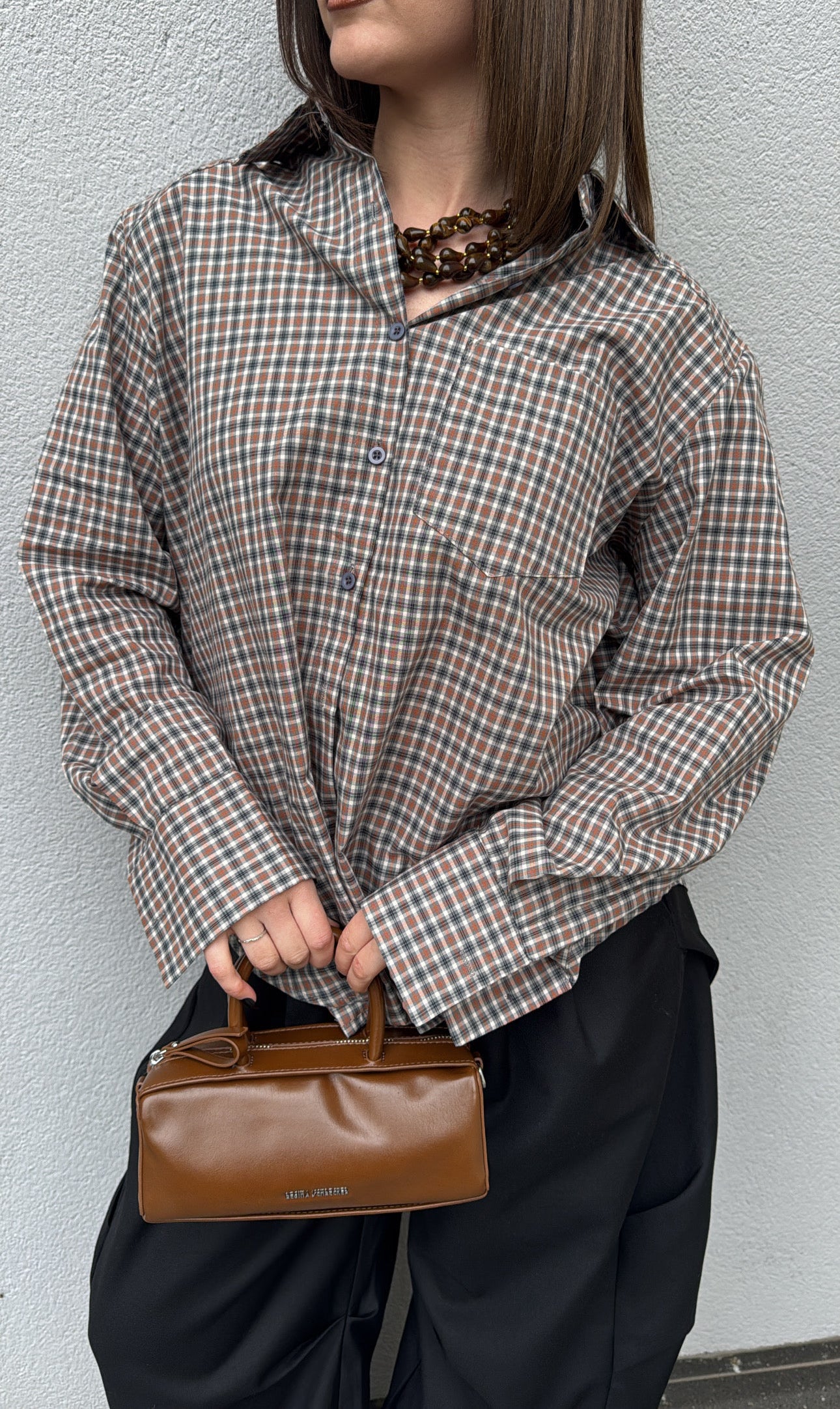 Chemise à carreaux - Grise