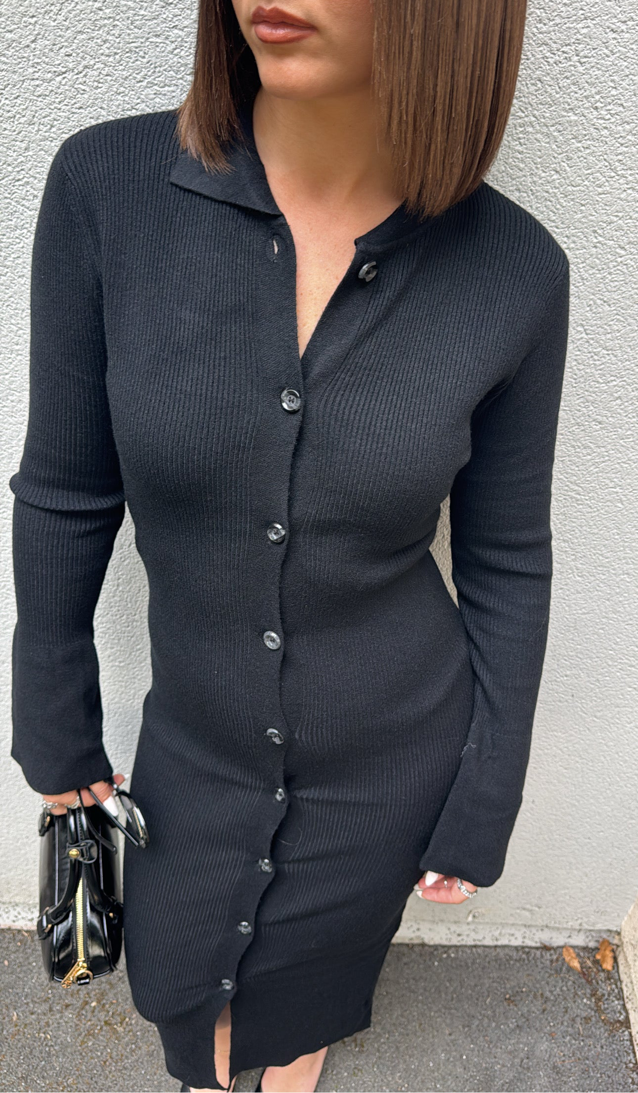 Robe en maille - Noir