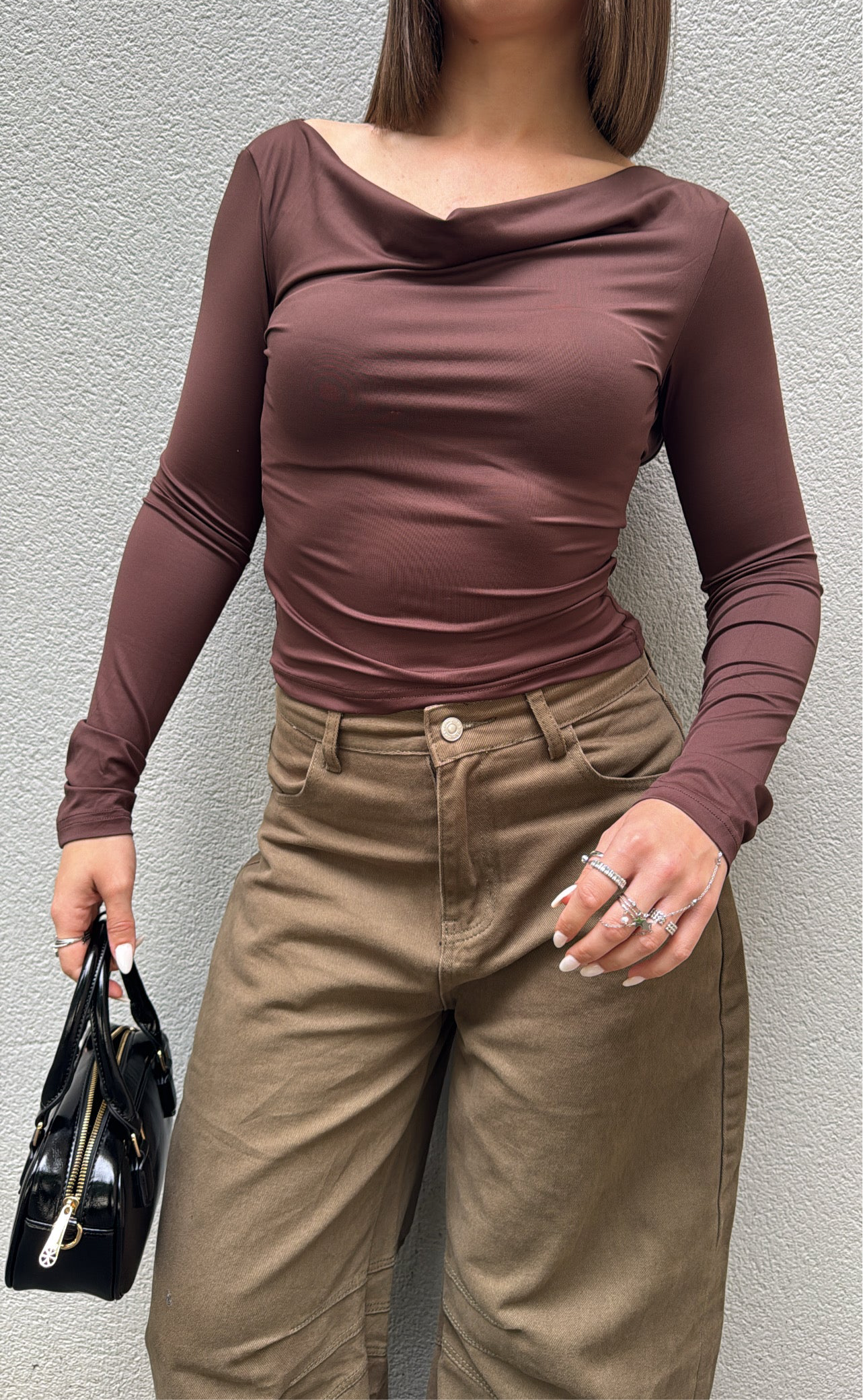 Top dos nu - Marron