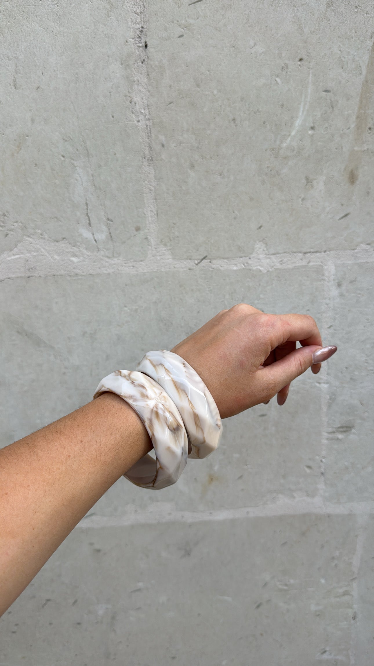 Bracelet en résine - Écru