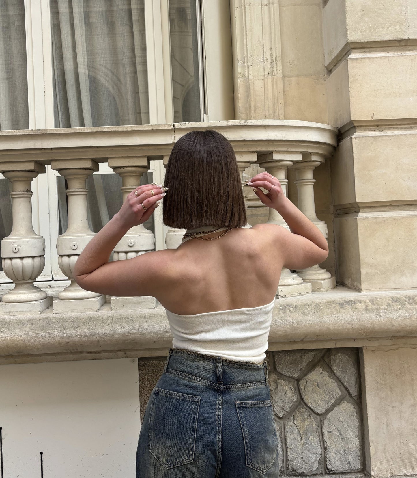 Top écru - Dos nu