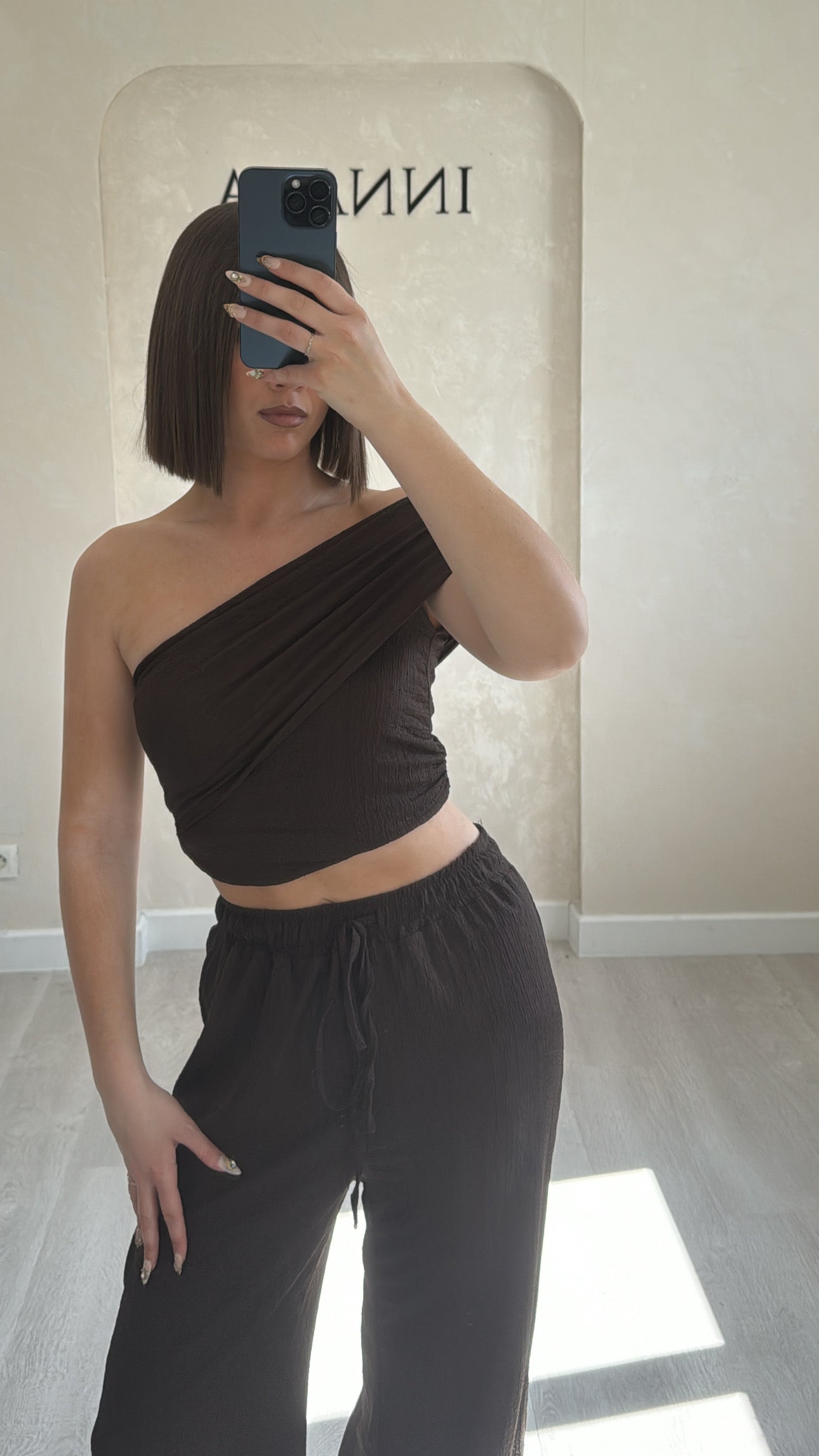 Ensemble asymétrique chocolat