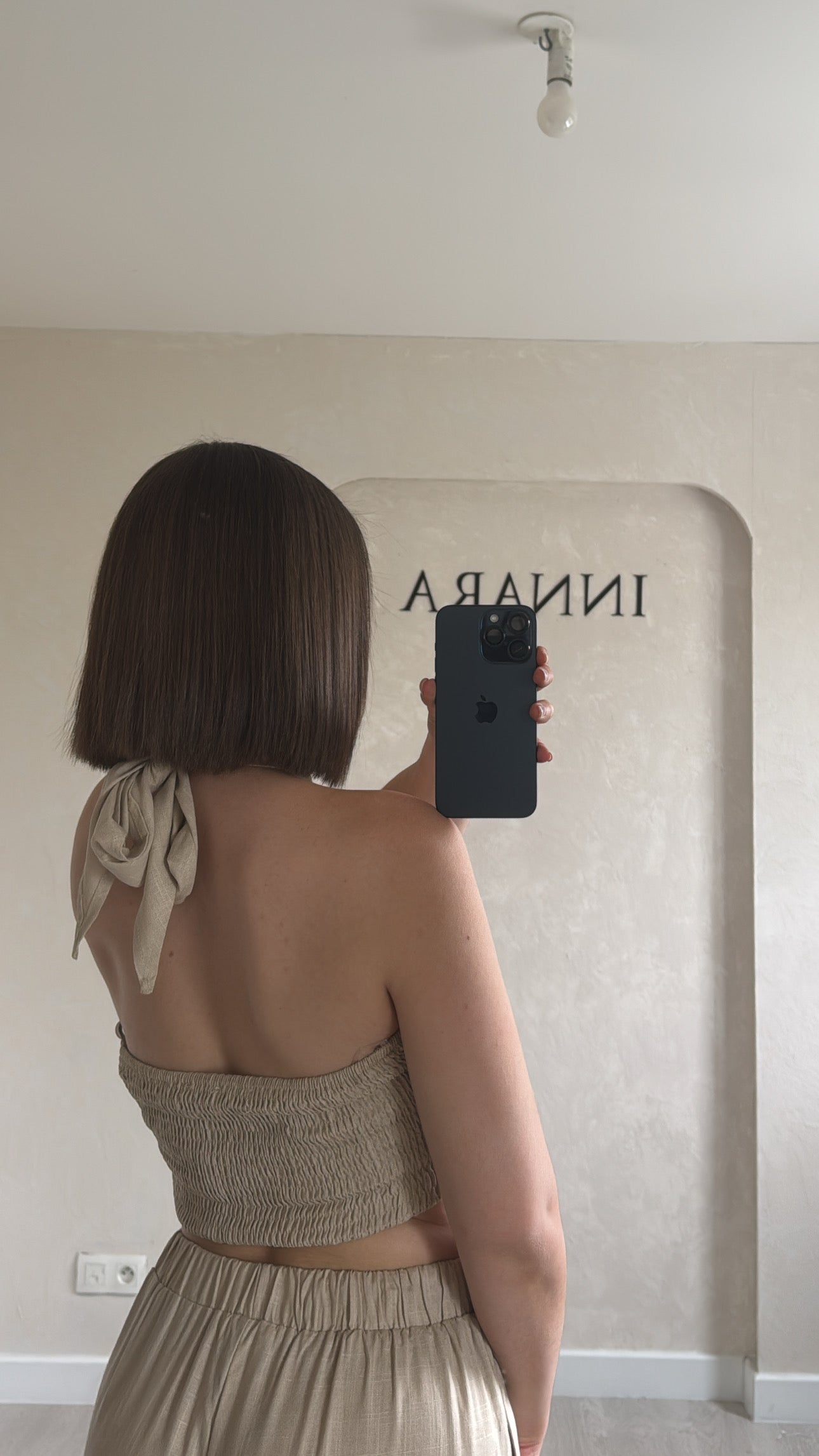 Ensemble croisé beige