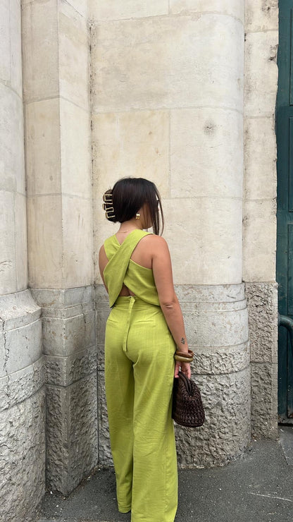 Ensemble boléro avec pantalon - Vert