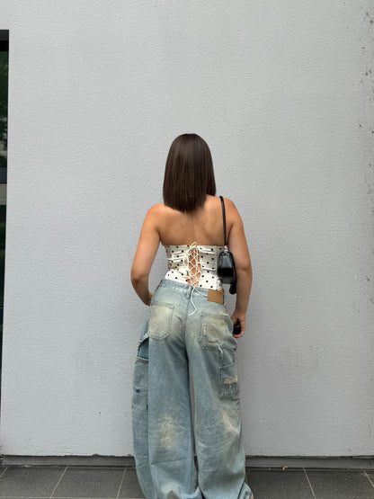 Bustier à pois
