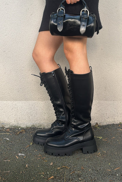 Bottes à lacets - Noires