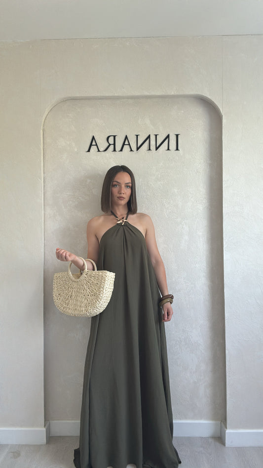 Robe kaki bijou