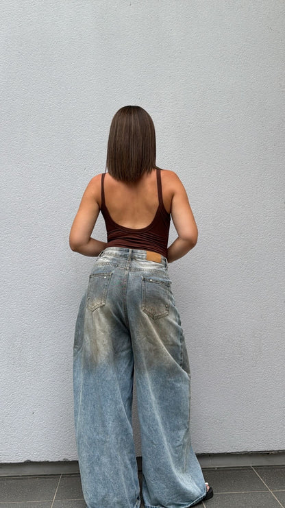 Body dos nus - Marron
