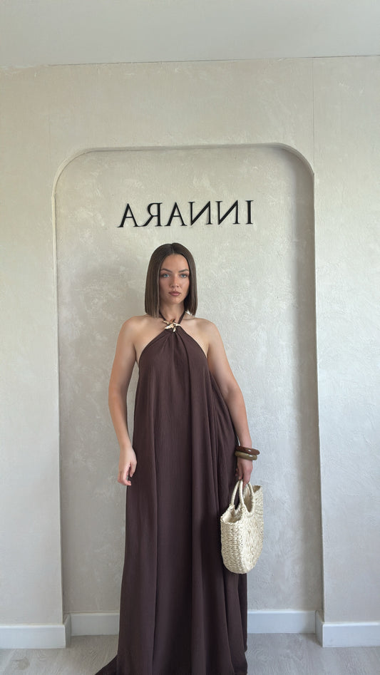 Robe marron bijou