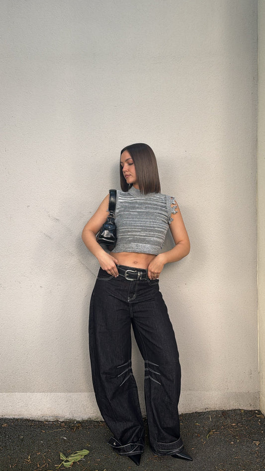 Pull sans manches - Noir