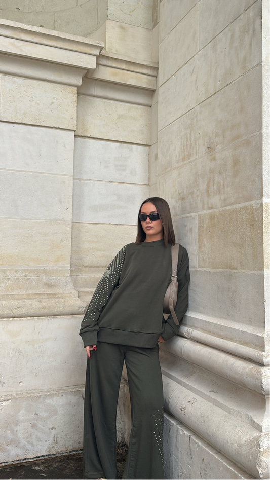 Ensemble jogging - Kaki