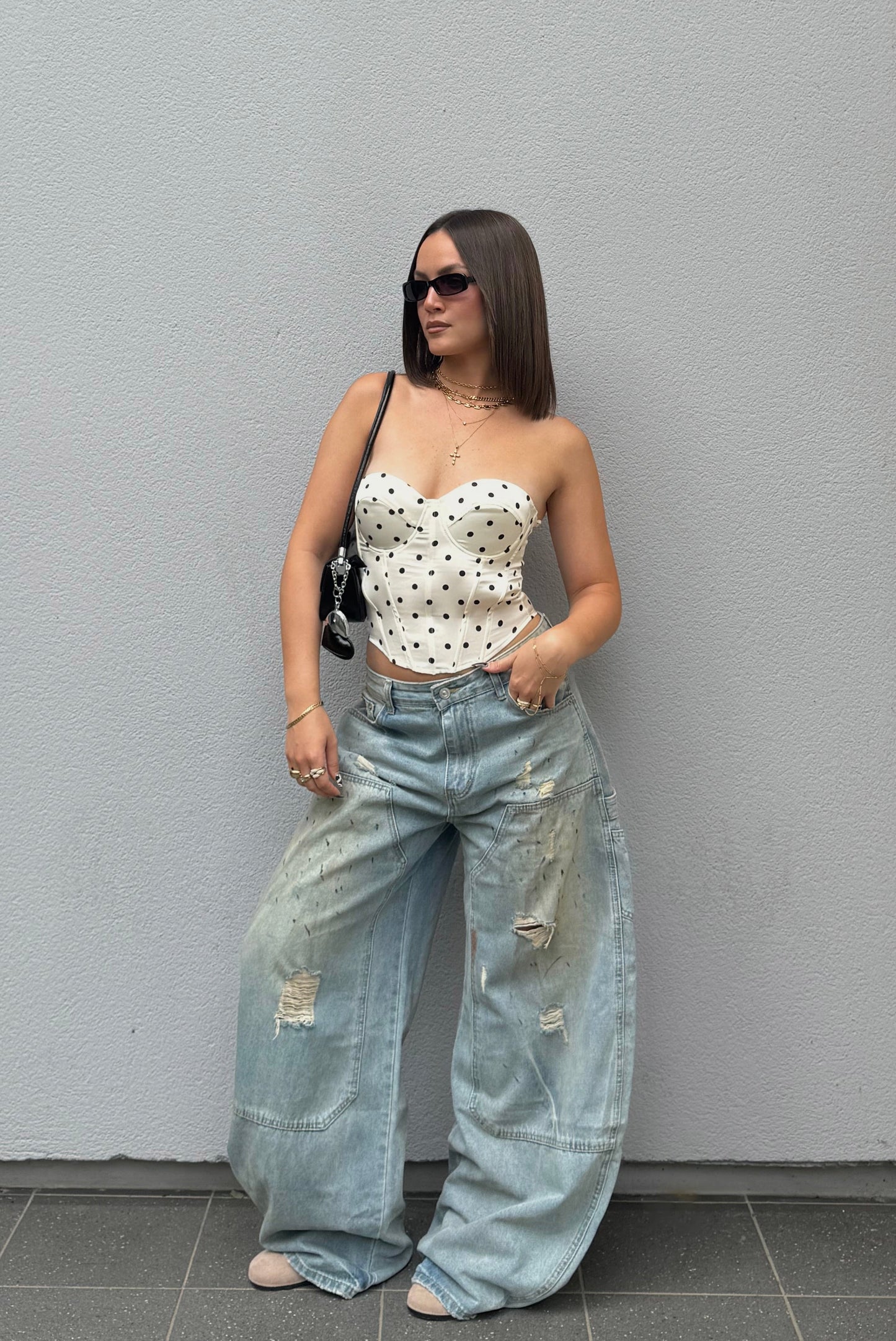 Bustier à pois