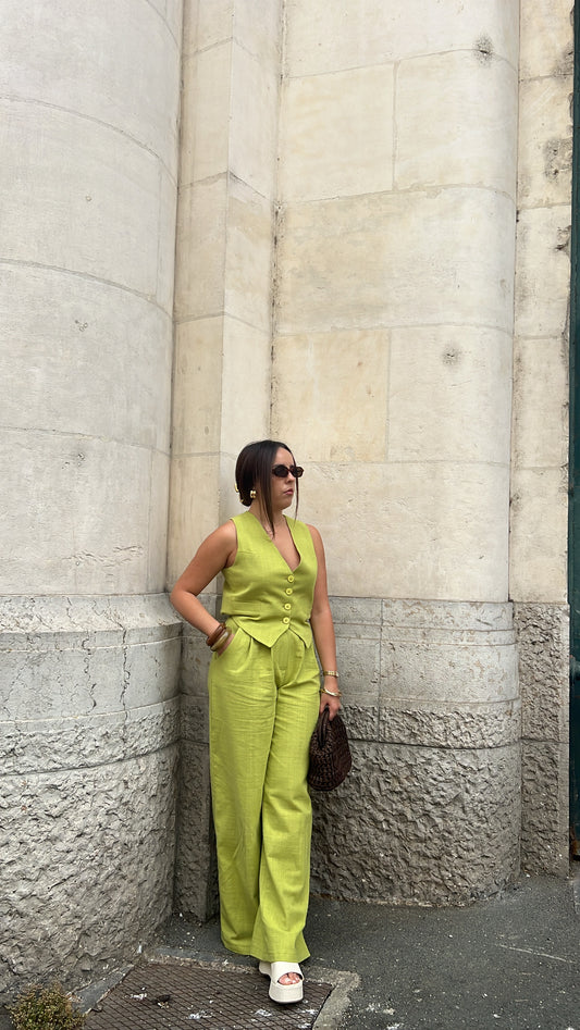 Ensemble boléro avec pantalon - Vert