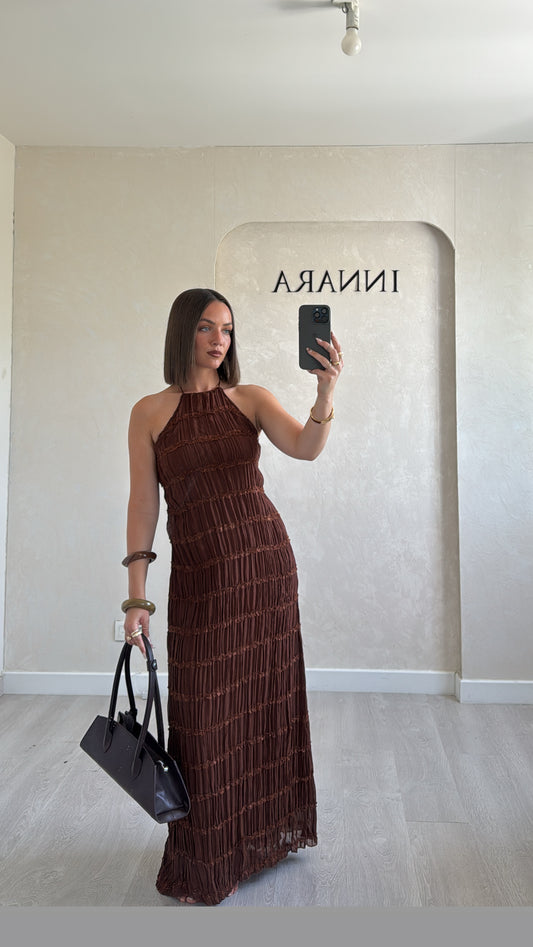 Robe dos nu chocolat