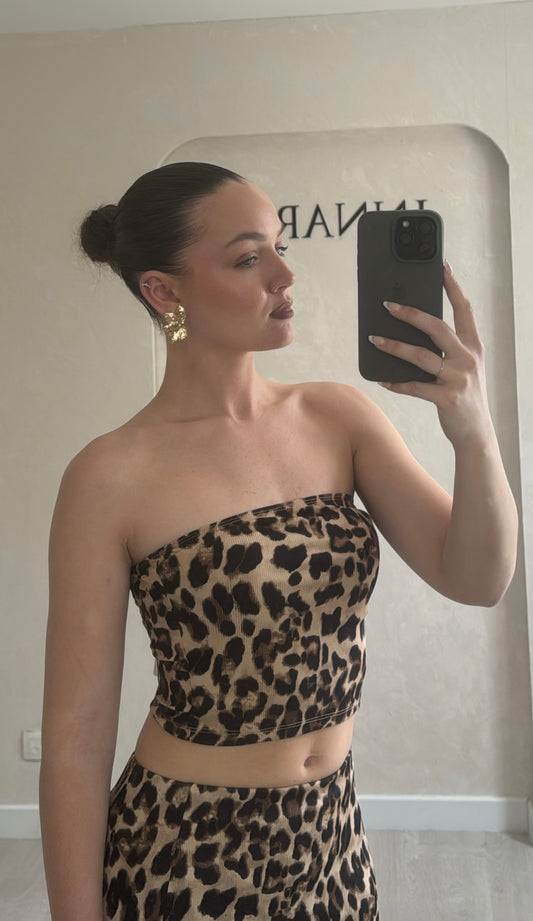 Bustier léopard