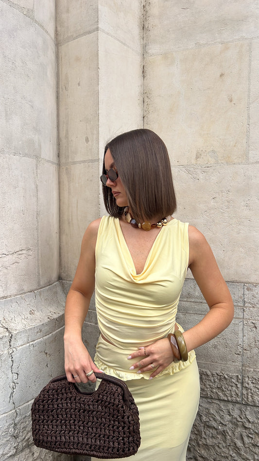 Top avec col - Jaune