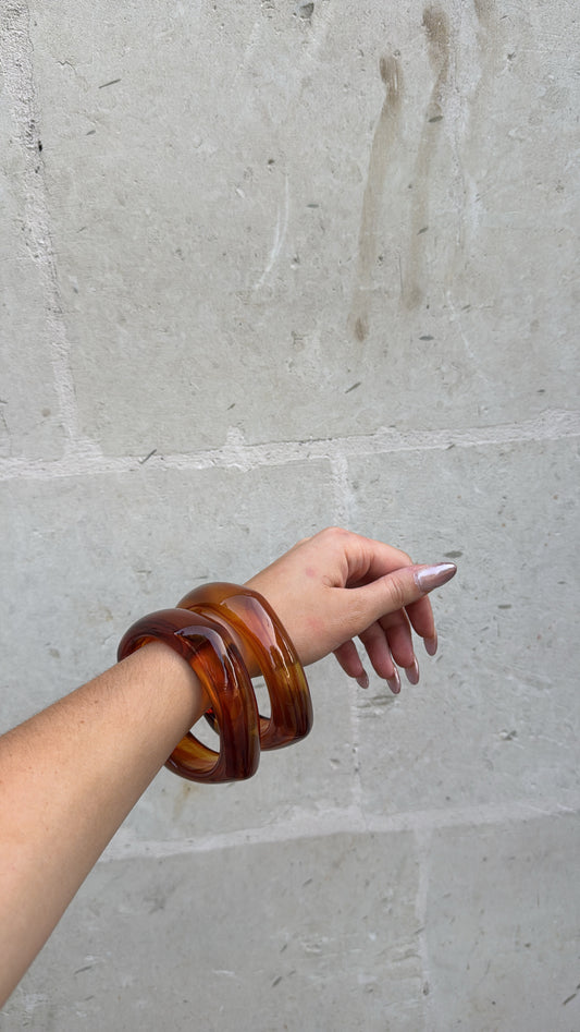 Bracelet en résine - Marron