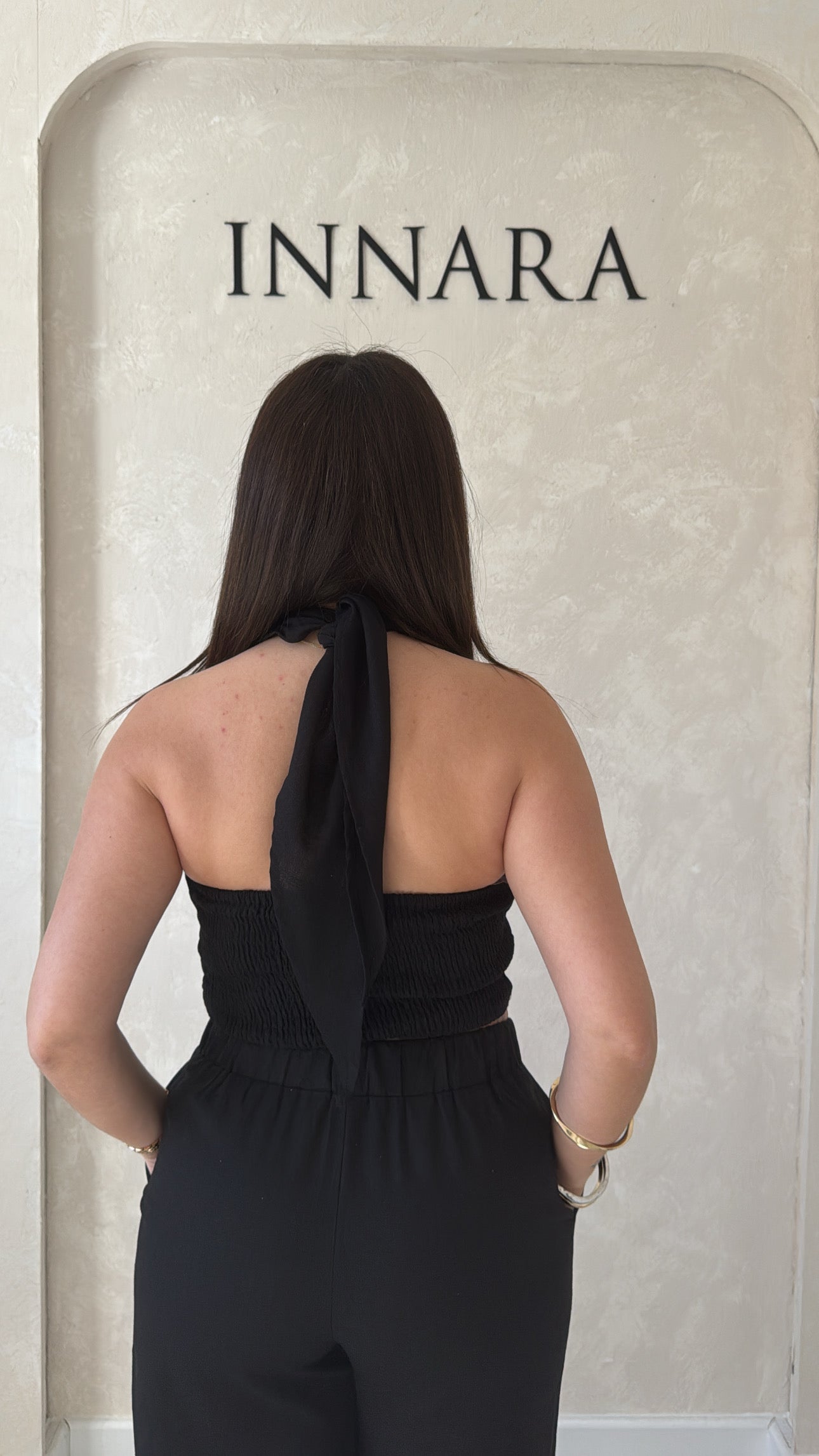 Ensemble croisé noir