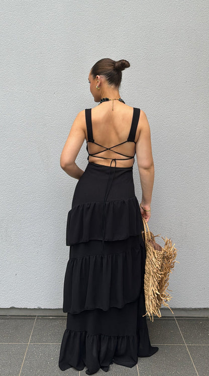Robe dos nu - Noire