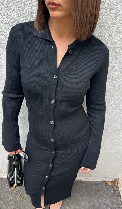Robe en maille - Noir