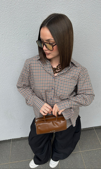 Chemise à carreaux - Grise