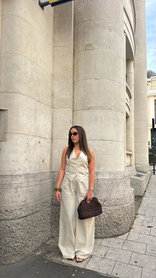 Ensemble boléro avec pantalon - Beige