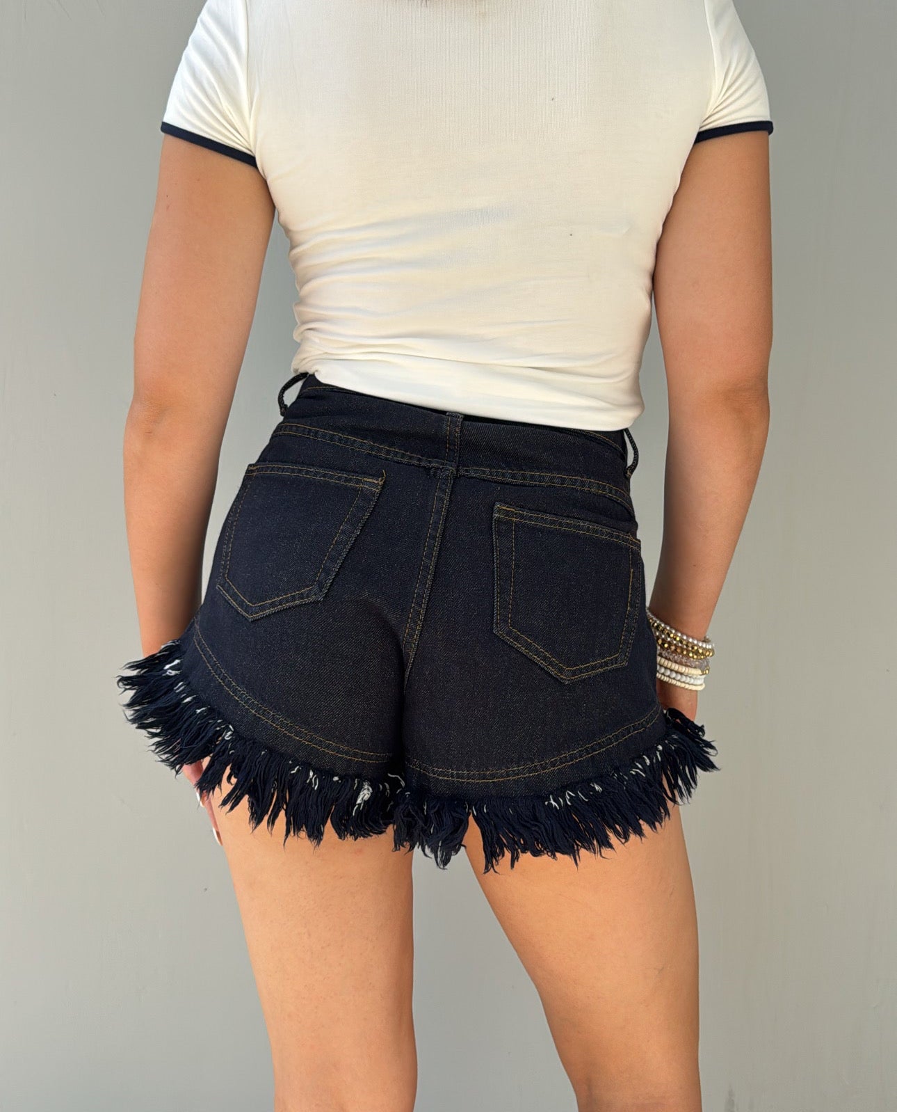Short en jean - Bleu