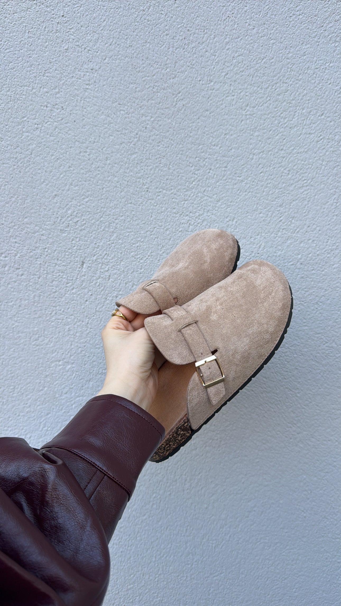 Mule en suédine - Beige