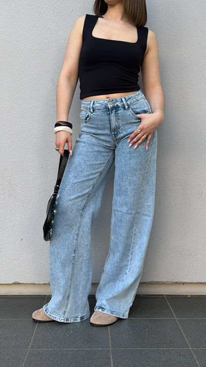 Jean wide leg - Bleu