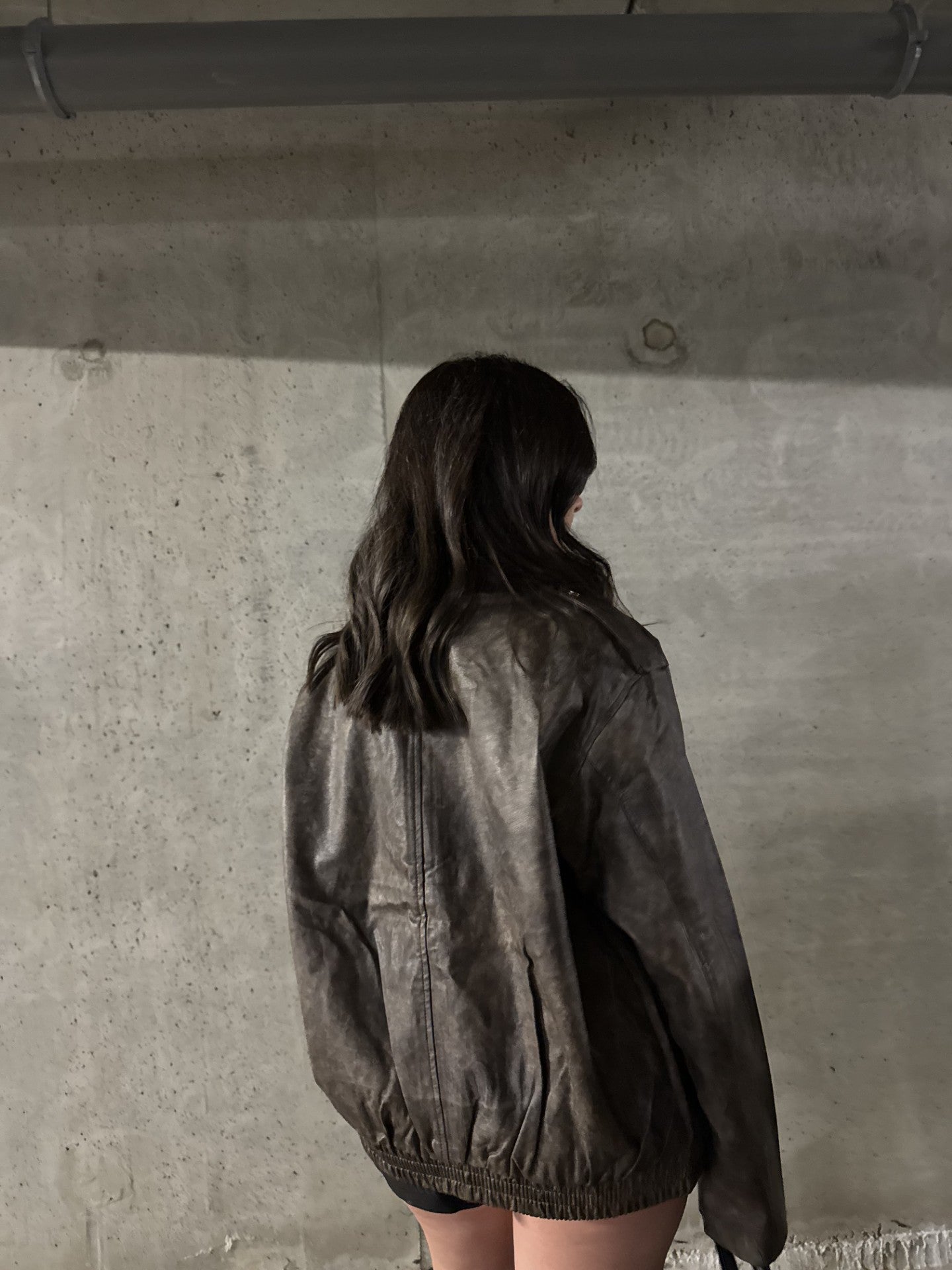 Bomber en simili-cuir